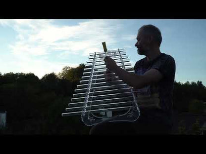 Ethereal Wings 9 Note Crystal Harp Large 2 Octave Earth Om C# 15 Notes