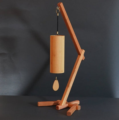 Single Chime Stand in Natural Cherry Wood