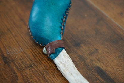 "Turquoise Dream" Antler Rattle 9.5 Inch